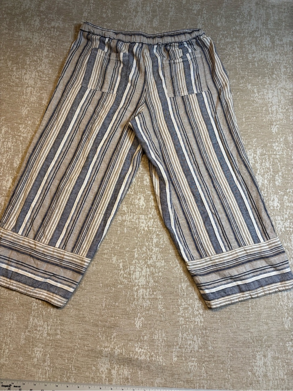 Casa Cabana Striped Linen Wide Leg Crop Pants Medium EUC
. - Picture 12 of 13
